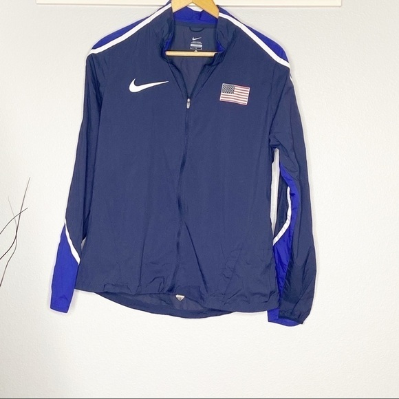 Nike Jackets & Blazers - Nike Olympics USA track windbreaker jacket blue L